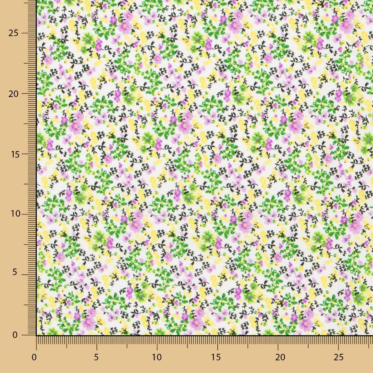 Krepp Floral Tropisch Limette - Ribes y Casals