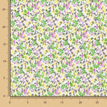 Krepp Floral Tropisch Limette - Ribes y Casals