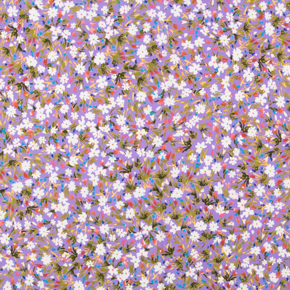 Wildblumen-Lavendel-Krepp - Ribes y Casals