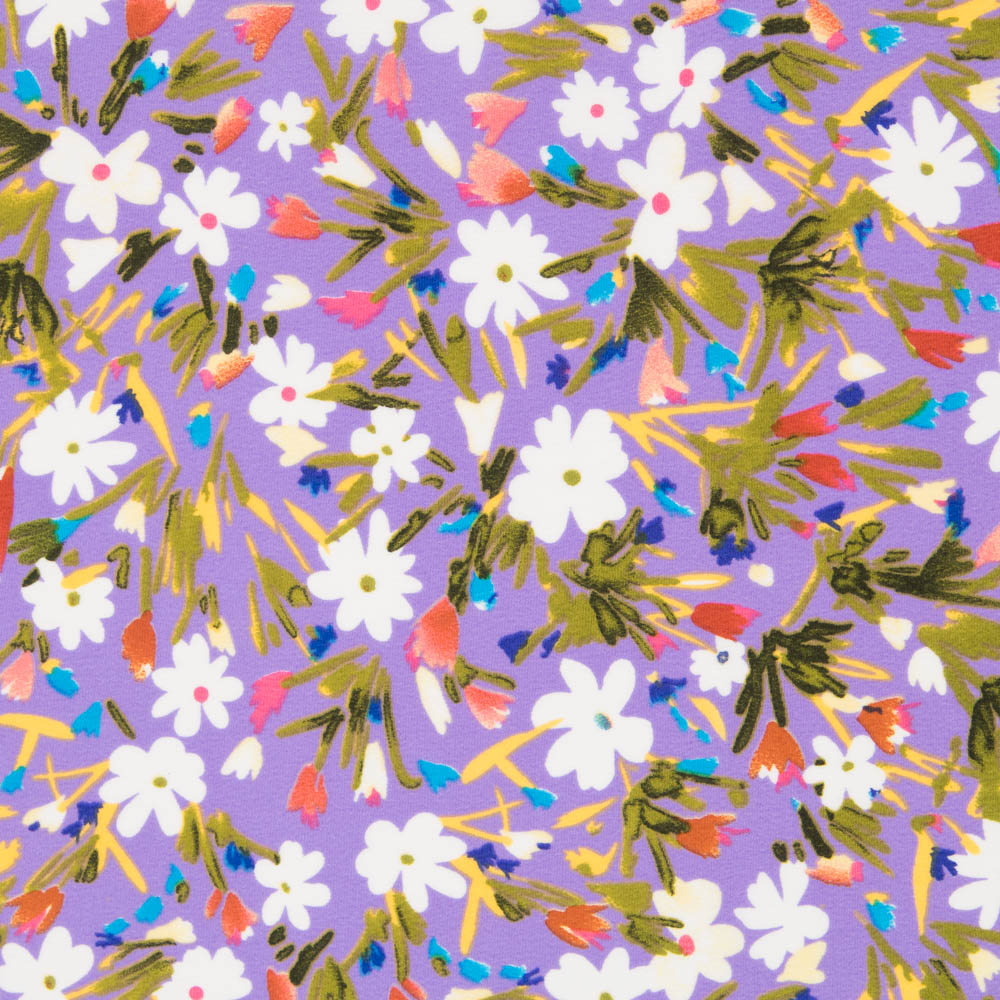 Wildblumen-Lavendel-Krepp - Ribes y Casals
