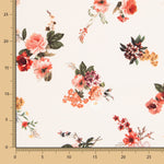 Dicker Krepp Blumen Ecru - Ribes y Casals