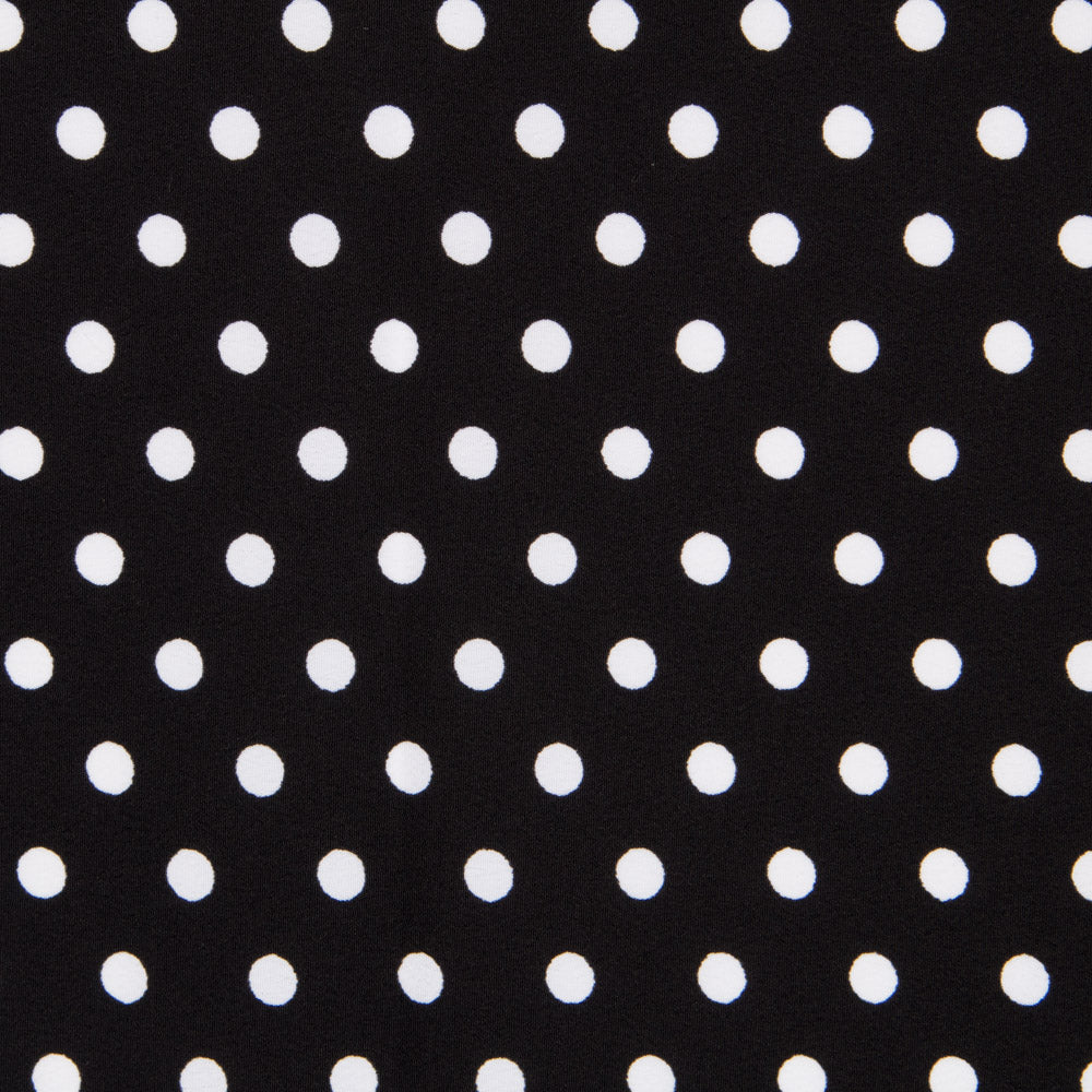 Crepe Polka Dots Weißer Hintergrund Schwarz - Ribes y Casals