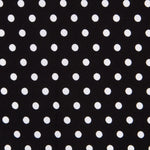 Crepe Polka Dots Weißer Hintergrund Schwarz - Ribes y Casals
