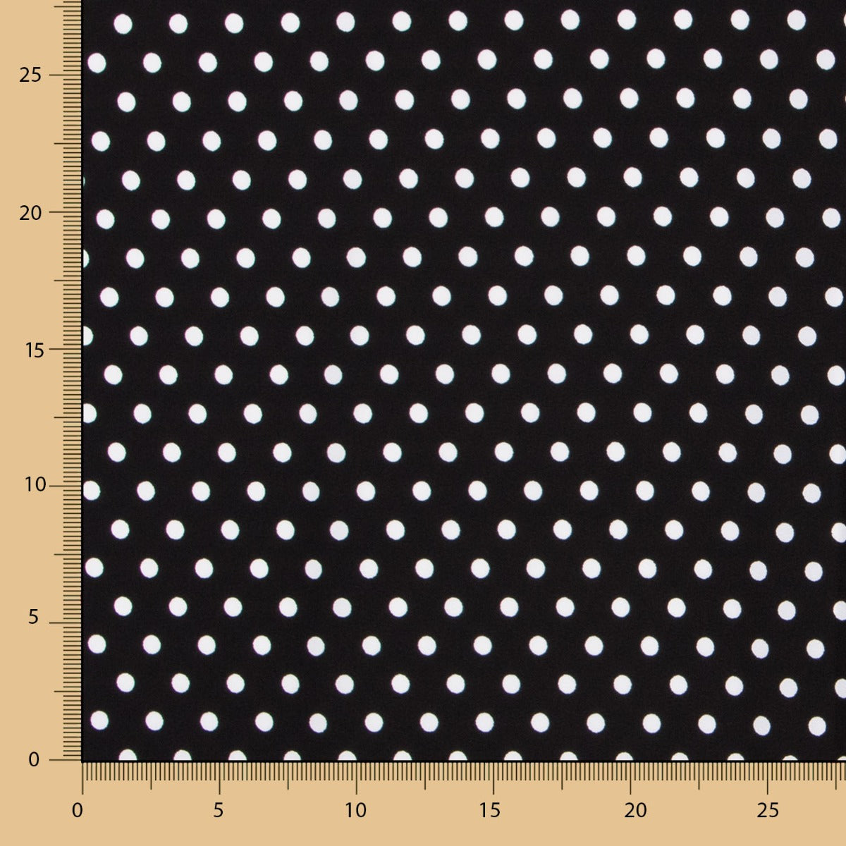 Crepe Polka Dots Weißer Hintergrund Schwarz - Ribes y Casals