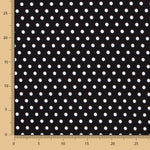 Crepe Polka Dots Weißer Hintergrund Schwarz - Ribes y Casals