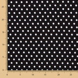 Crepe Polka Dots Weißer Hintergrund Schwarz - Ribes y Casals