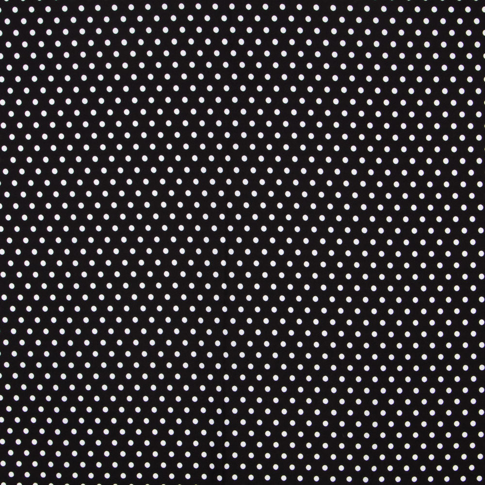 Crepe Polka Dots Weißer Hintergrund Schwarz - Ribes y Casals