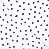Krepp-Polka-Dots Navy 7mm - Ribes y Casals