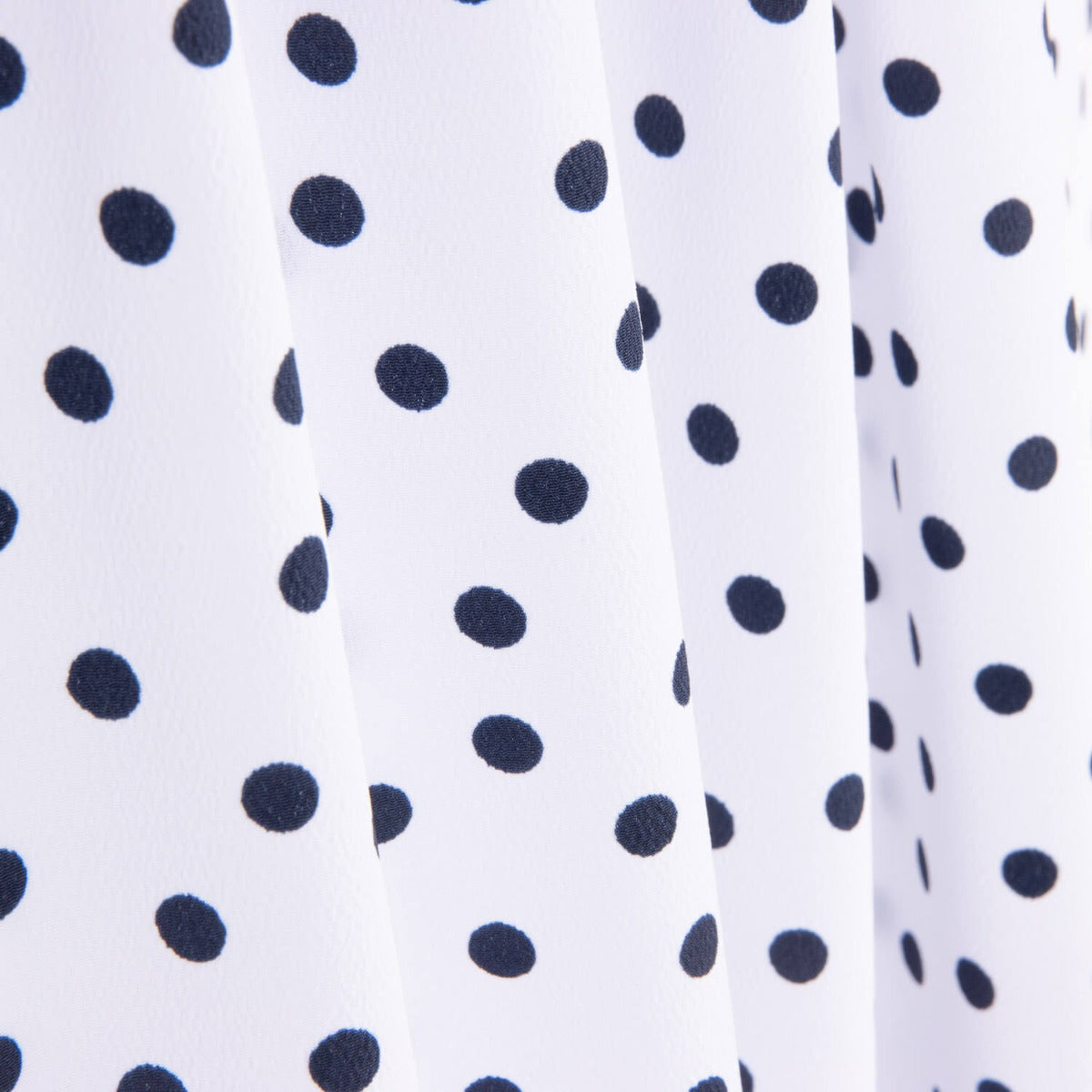 Krepp-Polka-Dots Navy 7mm - Ribes y Casals