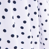 Krepp-Polka-Dots Navy 7mm - Ribes y Casals