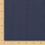 Krepp Mini Polka Dot Marineblau - Ribes y Casals