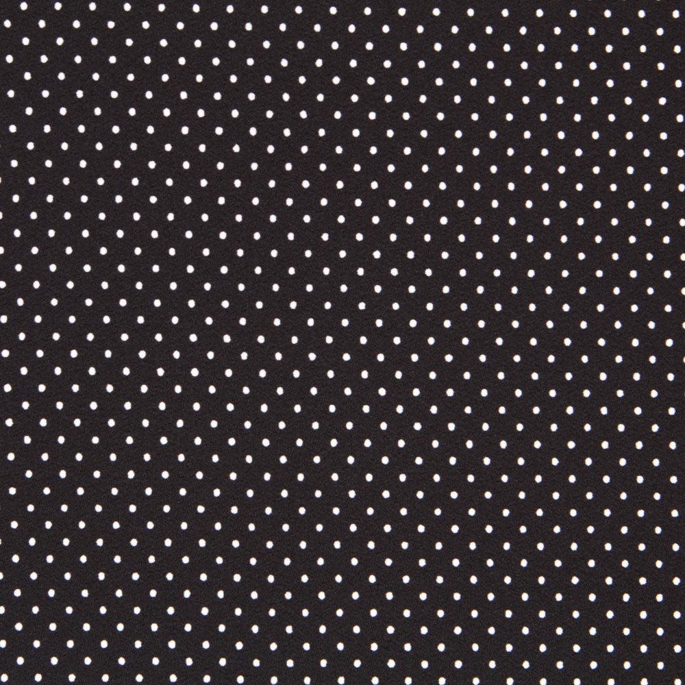 Schwarzer Mini-Polka-Dot-Krepp - Ribes y Casals