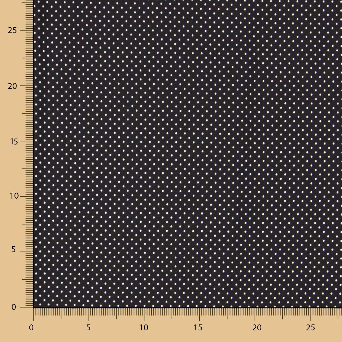 Schwarzer Mini-Polka-Dot-Krepp - Ribes y Casals