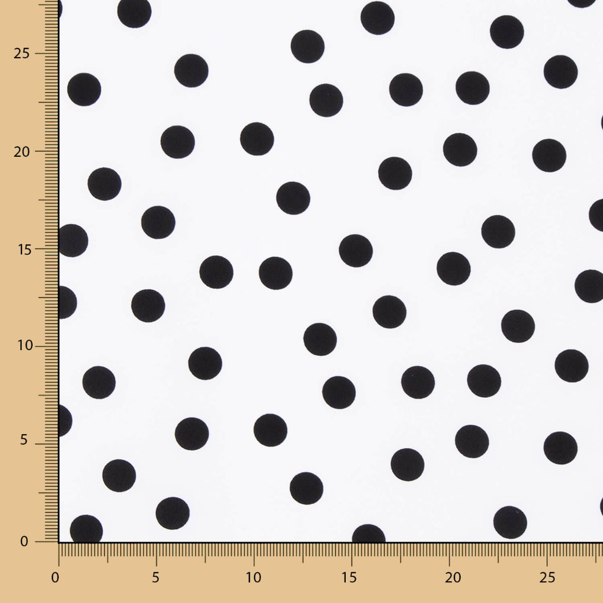 Krepp-Polka-Dots Schwarz 17mm Weiß - Ribes y Casals