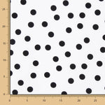 Krepp-Polka-Dots Schwarz 17mm Weiß - Ribes y Casals