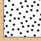 Krepp-Polka-Dots Schwarz 17mm Weiß - Ribes y Casals