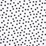 Krepp-Polka-Dots Schwarz 17mm Weiß - Ribes y Casals
