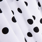 Krepp-Polka-Dots Schwarz 17mm Weiß - Ribes y Casals
