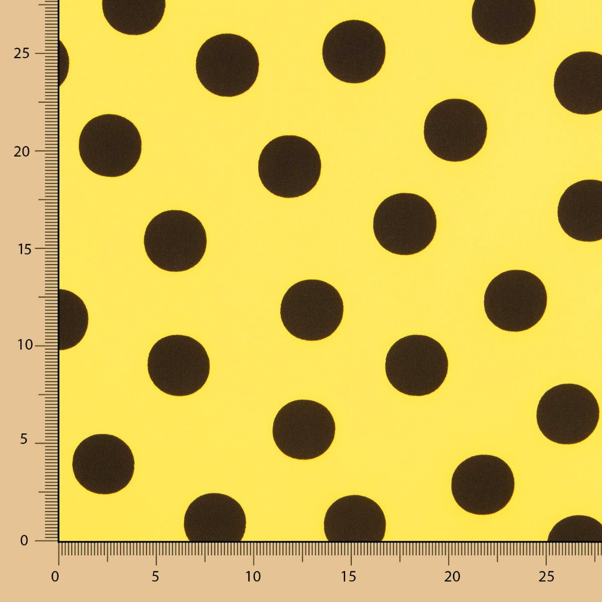 Crepe Polka Dots Schwarz 33mm Gelb - Ribes y Casals