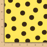 Crepe Polka Dots Schwarz 33mm Gelb - Ribes y Casals