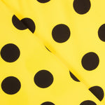 Crepe Polka Dots Schwarz 33mm Gelb - Ribes y Casals