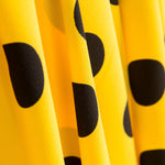 Crepe Polka Dots Schwarz 33mm Gelb - Ribes y Casals