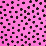 Crepe Polka Dots Schwarz 33mm Fuchsia - Ribes y Casals