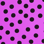 Crepe Polka Dots Schwarz 33mm Mauve - Ribes y Casals