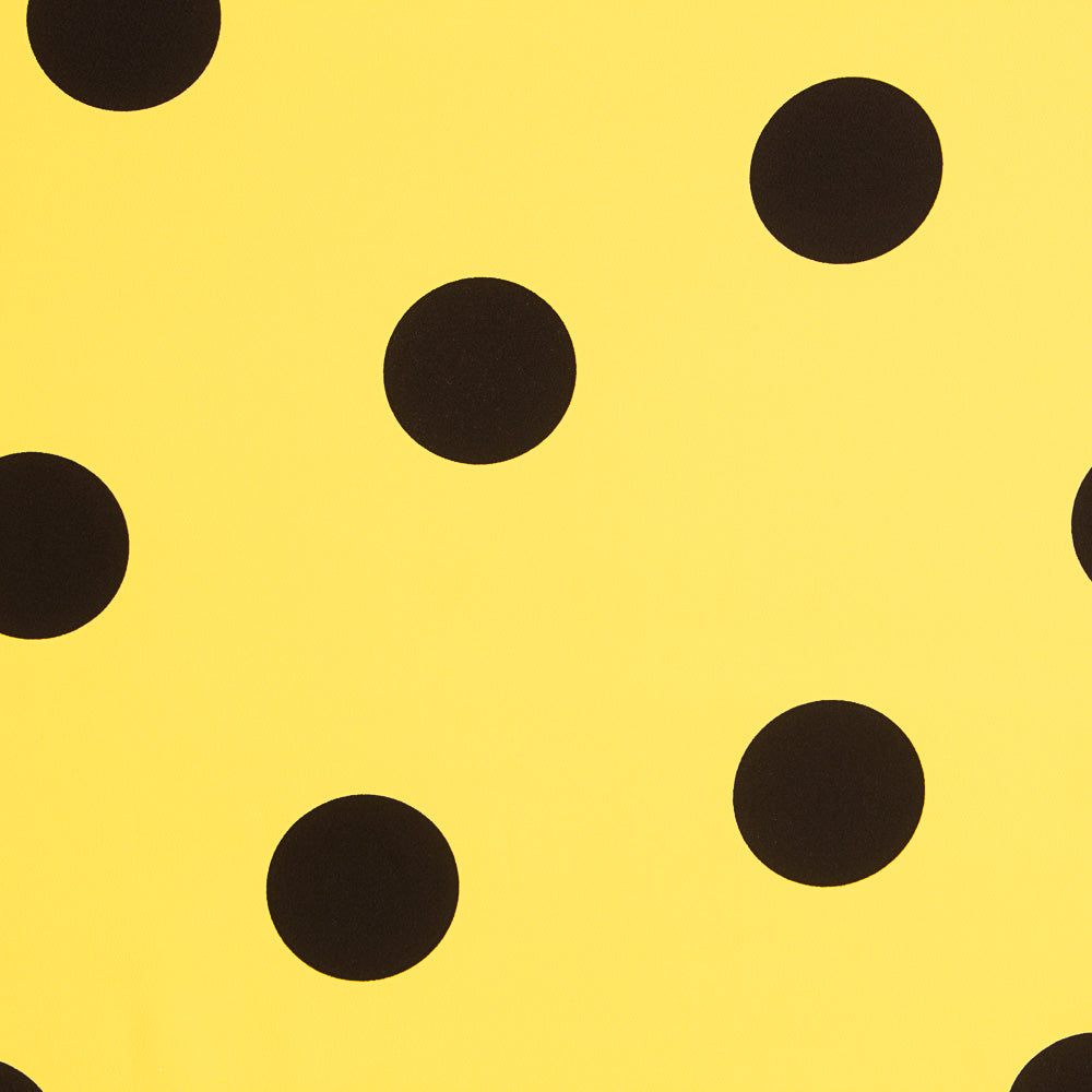 Krepp Polka Dots Schwarz 55mm Gelb - Ribes y Casals