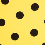 Krepp Polka Dots Schwarz 55mm Gelb - Ribes y Casals