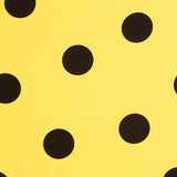 Krepp Polka Dots Schwarz 55mm Gelb - Ribes y Casals