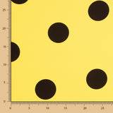 Krepp Polka Dots Schwarz 55mm Gelb - Ribes y Casals
