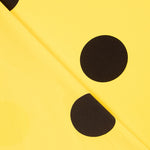 Krepp Polka Dots Schwarz 55mm Gelb - Ribes y Casals
