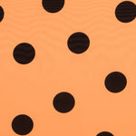 Krepp Polka Dots Schwarz 55mm Mandarine - Ribes y Casals