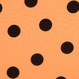 Krepp Polka Dots Schwarz 55mm Mandarine - Ribes y Casals