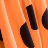 Krepp Polka Dots Schwarz 55mm Mandarine - Ribes y Casals