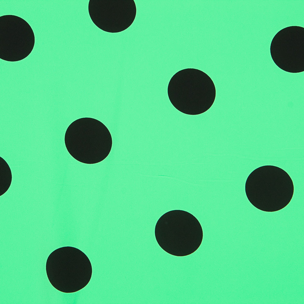 Krepp Polka Dots Schwarz 55mm Mint - Ribes y Casals