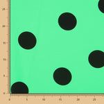 Krepp Polka Dots Schwarz 55mm Mint - Ribes y Casals