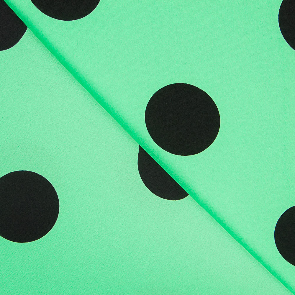 Krepp Polka Dots Schwarz 55mm Mint - Ribes y Casals