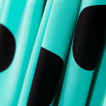 Crepe Polka Dots Schwarz 55mm Türkis - Ribes y Casals