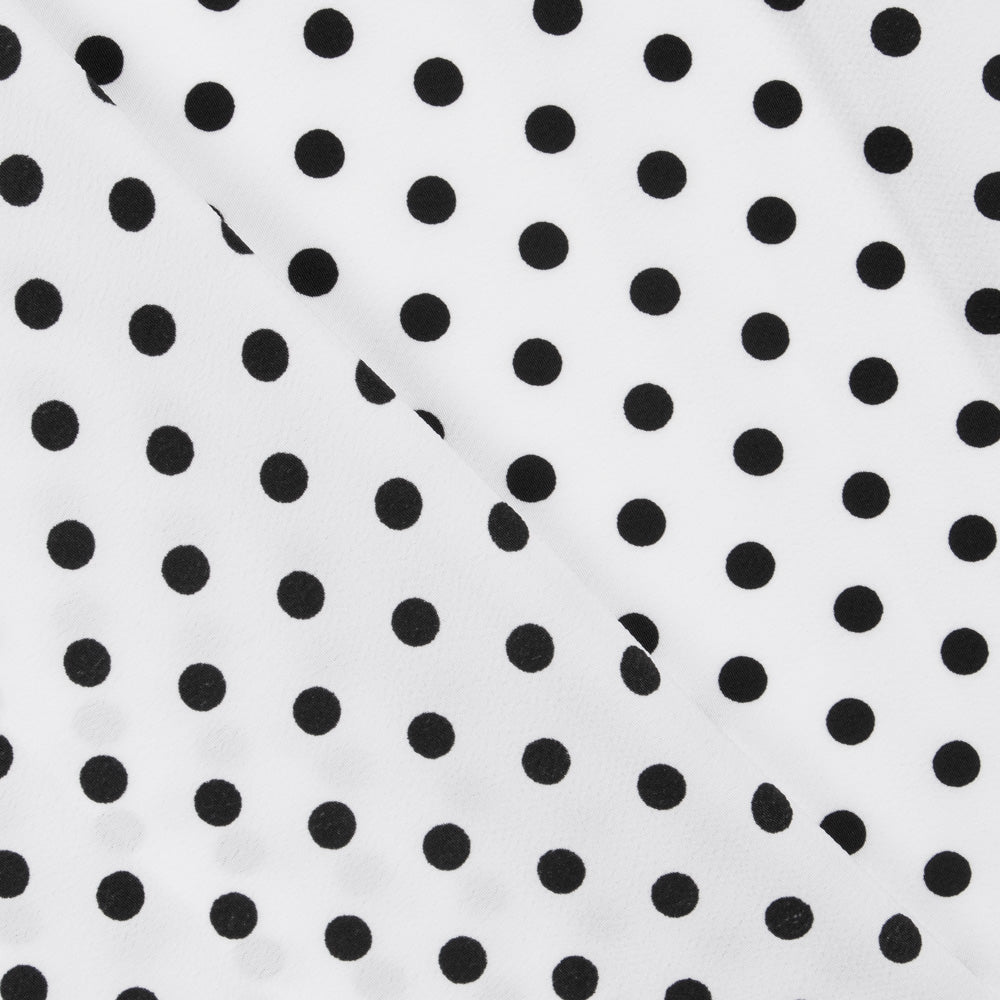 Crepe Polka Dots Schwarz Weißer Hintergrund - Ribes y Casals