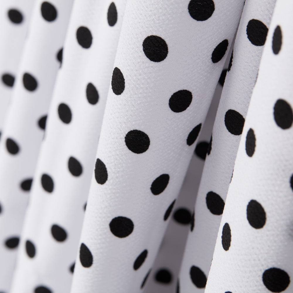 Crepe Polka Dots Schwarz Weißer Hintergrund - Ribes y Casals