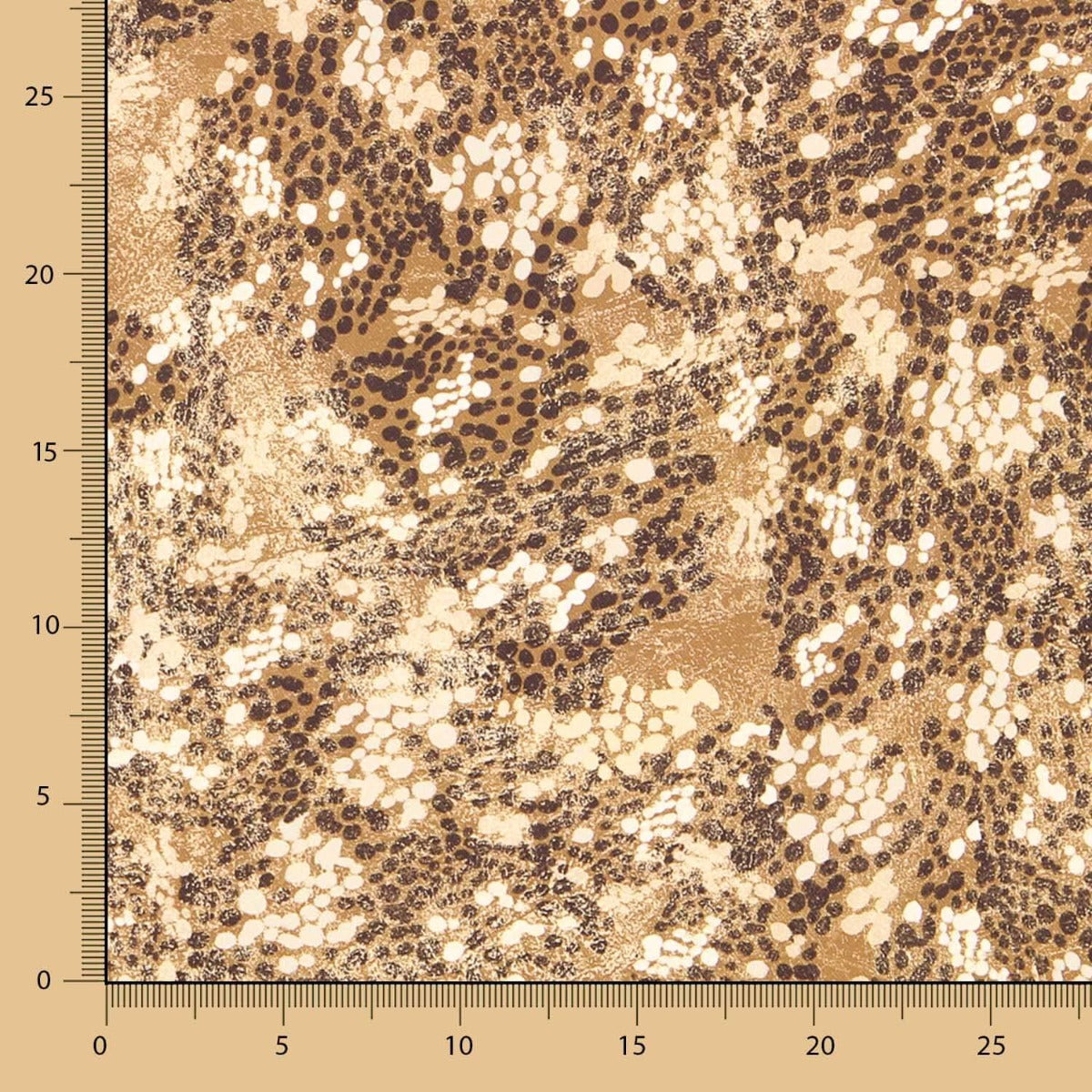 Krepp gesprenkelt Leopard Mokka - Ribes y Casals