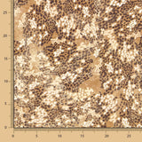 Krepp gesprenkelt Leopard Mokka - Ribes y Casals