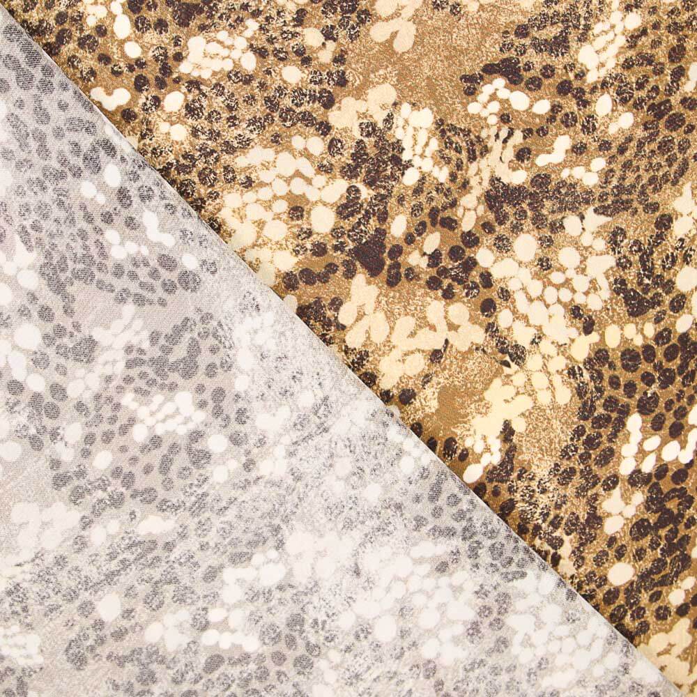 Krepp gesprenkelt Leopard Mokka - Ribes y Casals