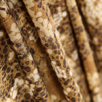 Krepp gesprenkelt Leopard Mokka - Ribes y Casals