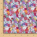 Polyester Krepp Polyester Blume Konfetti Blau - Ribes y Casals