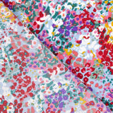 Polyester Krepp Polyester Blume Konfetti Blau - Ribes y Casals
