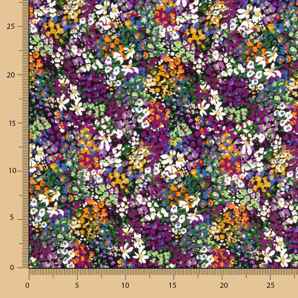Krepp Polyester Blume Konfetti Lila - Ribes y Casals