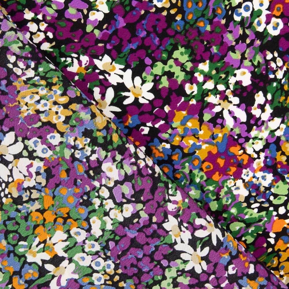 Krepp Polyester Blume Konfetti Lila - Ribes y Casals